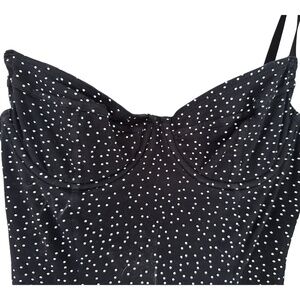 Strapless polka dot dress